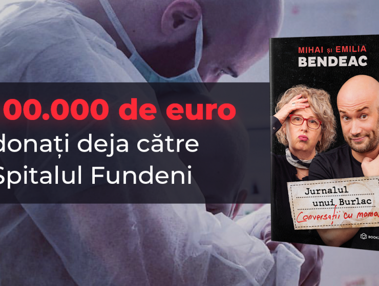 Mihai Bendeac și editura Bookzone au donat 100.000 de euro spitalului Fundeni