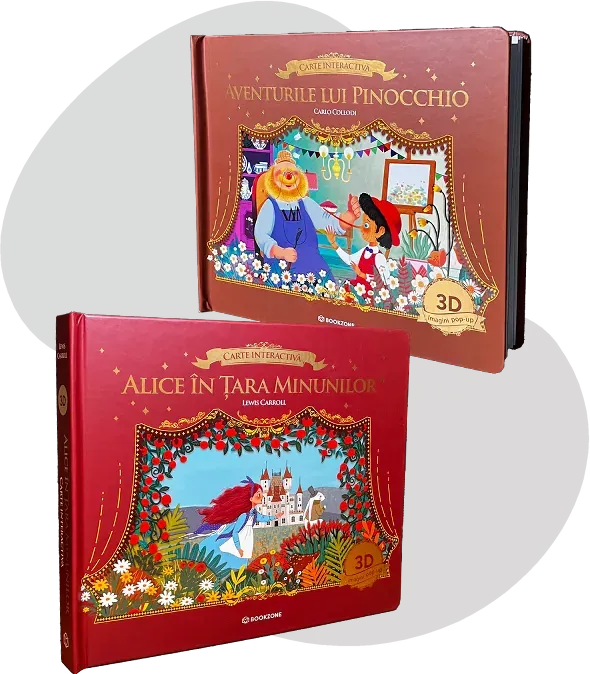 Cărțile pop-up Aventurile lui Pinocchio și Alice în Țara Minunilor