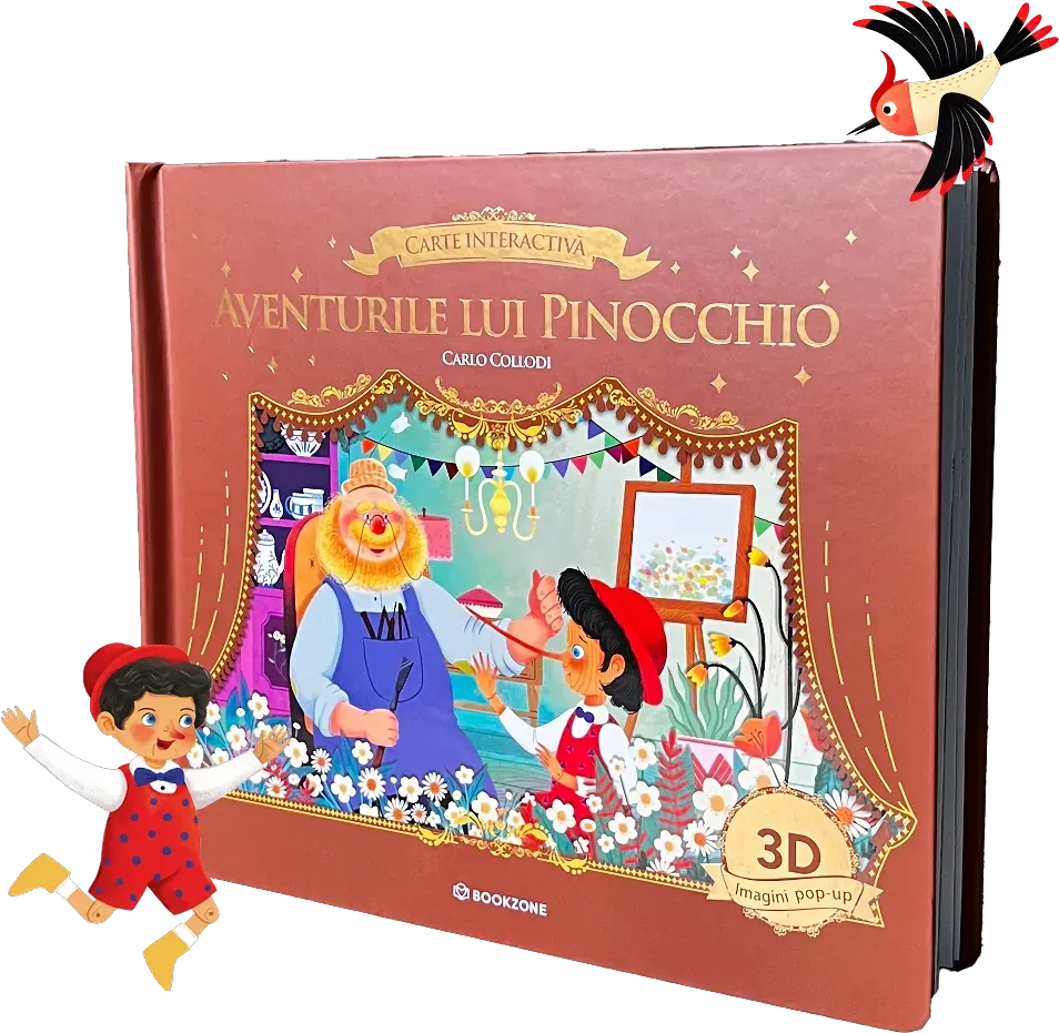 Cartea pop-up Aventurile lui Pinocchio