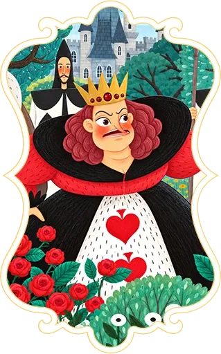 Regina de Cupă, ilustrație din carte