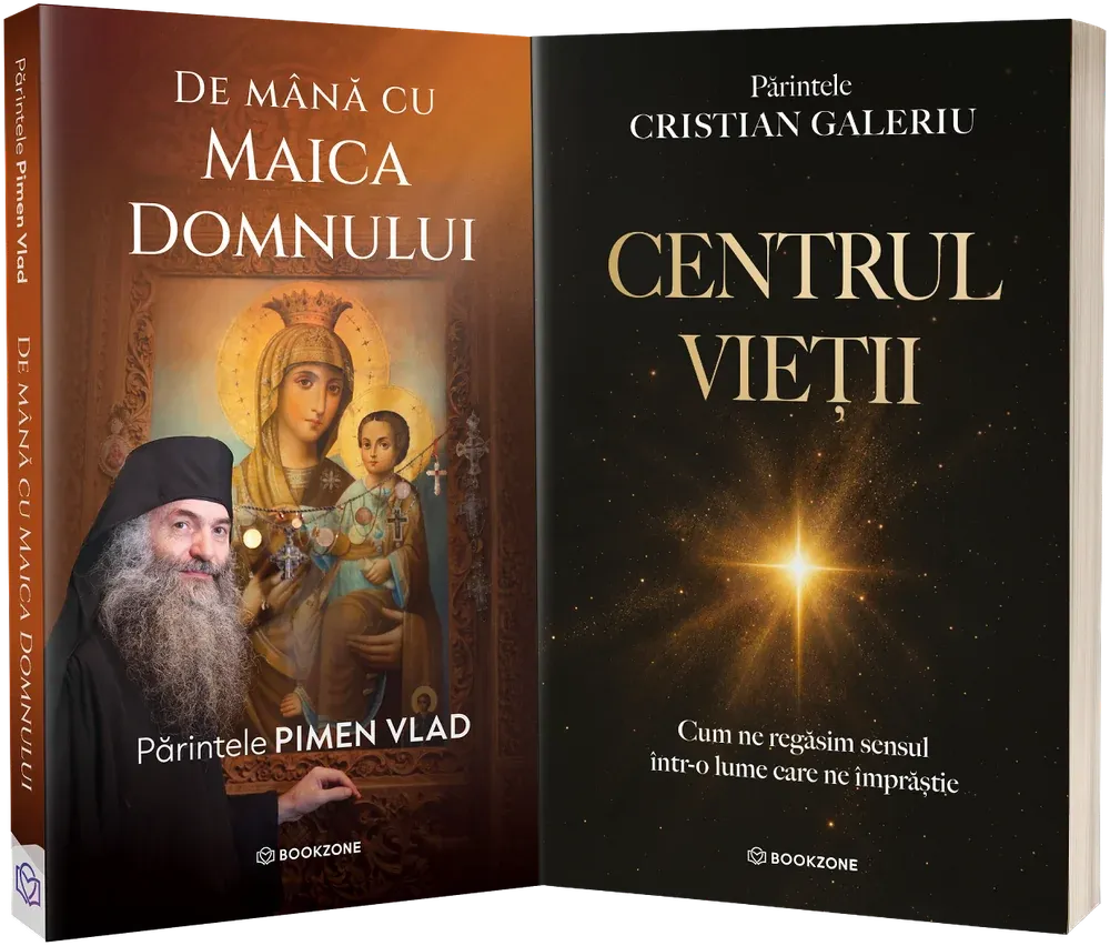 Cărțile De mână cu Maica Domnului de Părintele Pimen Vlad și Centrul vieții de Părintele Cristian Galeriu